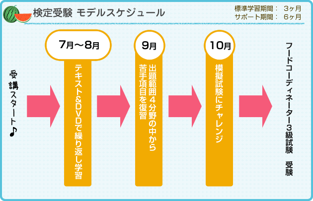 検定試験 モデルスケジュール
