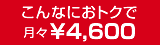 こんなにおトクで月々￥4,600