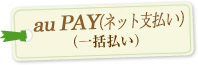 au PAY（ネット支払い）
