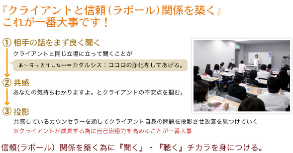 『クライアントとの信頼（ラポール）関係を築く』これが一番大事です！