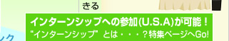 インターンシップへの参加(U.S.A)が可能！“インターンシップ”とは・・・？特集ページへGo!