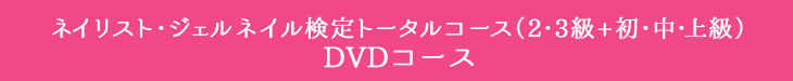 ネイリスト・ジェルネイル検定トータルコース(2・3級+初・中・上級)DVDコース