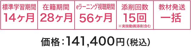 DVD＋eラーニングコース 価格：141,400円（税込）