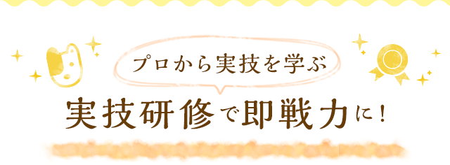 プロから実技を学ぶ 実技研修で即戦力に！