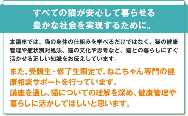 すべての猫が安心して暮らせる豊かな社会を実現するために。