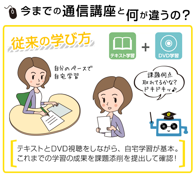 今までの通信講座と何が違うの？ 従来の学び方